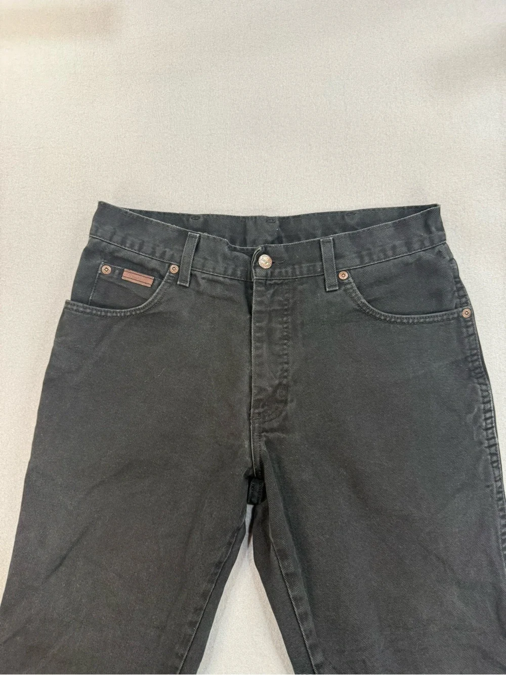 Vintage European Wrangler Texas 5130E Men's Straight Jeans in Black 33x30
